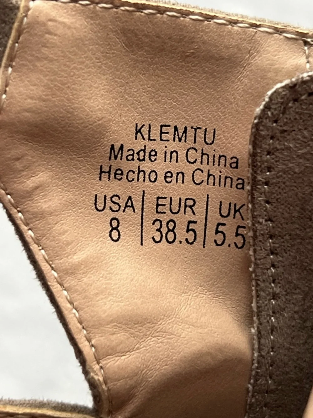 Mix No. 6 Taupe Suede Lace-Up Pointed Toe Stilettos, Size 8 - Picture 11 of 14